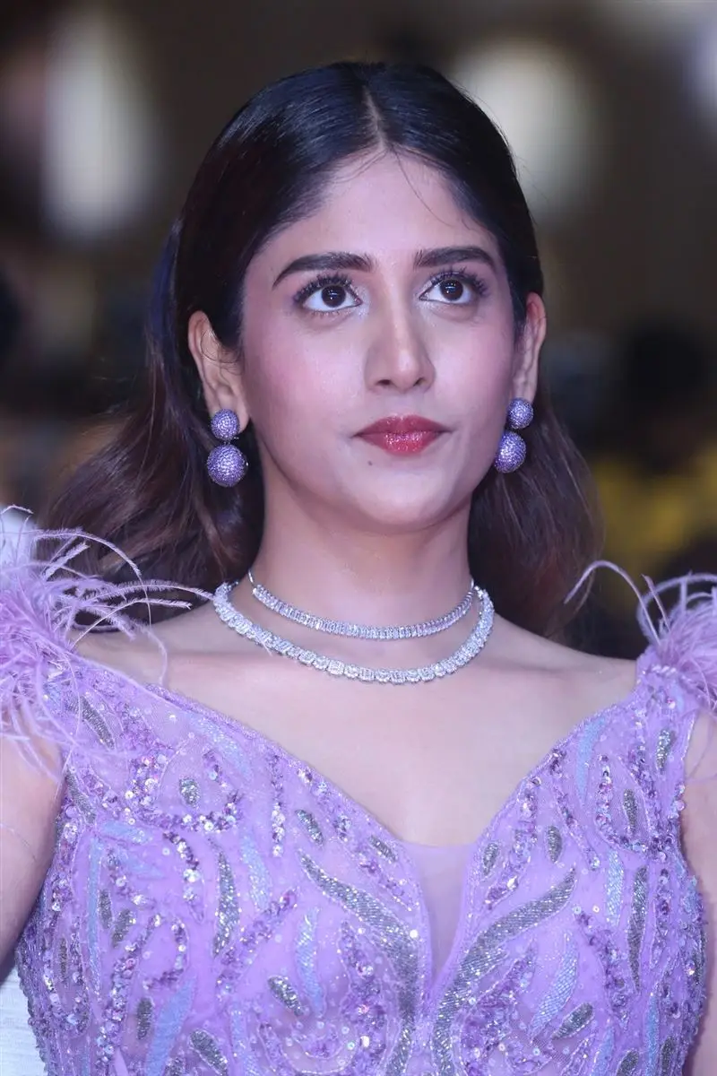 Telugu Girl Chandini Chowdary In Violet Gown